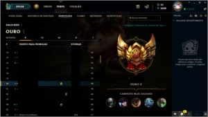 Conta De Lol Ouro V - League of Legends