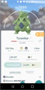 VENDO TYRANITAR LENDÁRIO POKEMON GO - Pokémon