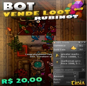 Bot Rubinot Atualizado 19/10/2024  Auto-verificação Anti-GM - Tibia