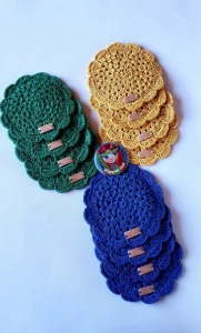 Porta Copos em Crochê Brasil - Artesanato e Personalizados