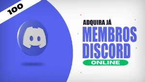 Discord 100 Membros Online - Redes Sociais