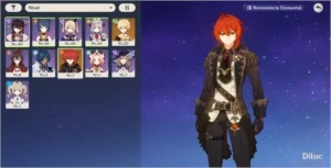 Conta Diluc e Personagens Com Costelacoes Ar24 - Genshin Impact