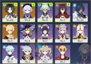 (NA) AR13 XIAO+LANÇA DE JADE+QIQI - Genshin Impact
