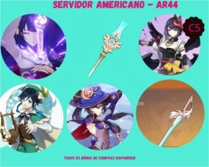 VENTI+ BAAL +MONA +LANCA ESPINHA CELESTIAL+ FALCAO - Genshin Impact