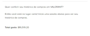 Conta Valorant com mais de 500 reais gastos