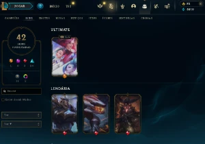 Conta Lol Full Acesso - Lvl 195 - 42 Skins - 130+ Campeões - League of Legends