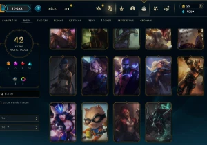 Conta Lol Full Acesso - Lvl 195 - 42 Skins - 130+ Campeões - League of Legends