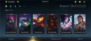 WILD RIFT SEM LOGIN RIOT CRIADO; 44 SKINS; 5 LENDÁRIAS{SETT} - League of Legends: Wild Rift LOL WR