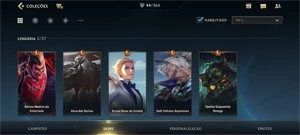 WILD RIFT SEM LOGIN RIOT CRIADO; 44 SKINS; 5 LENDÁRIAS{SETT} - League of Legends: Wild Rift LOL WR