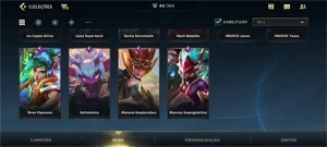 WILD RIFT SEM LOGIN RIOT CRIADO; 44 SKINS; 5 LENDÁRIAS{SETT} - League of Legends: Wild Rift LOL WR