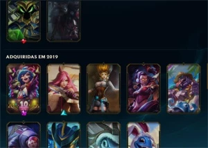 conta lol com muitas skins & level alto + email e todosdados - League of Legends