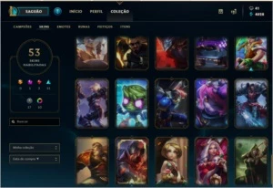 Conta Platina 4, 53 Skins, 107 Campeões e Nivel 95 Season 8! - League of Legends LOL