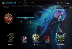 Conta Platina 4, 53 Skins, 107 Campeões e Nivel 95 Season 8! - League of Legends LOL