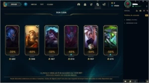 CONTA LEAGUE OF LEGENDS PRATA 1 21+PDL LOL