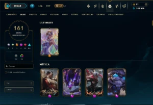 Unranked com TODOS os Champs e 161 Skins ( MID / TOP / JG ) - League of Legends LOL
