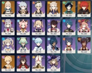 AR 56 + Venti, Albedo, Diluc c1, Jean c1, 17k Primogem e ++ - Genshin Impact
