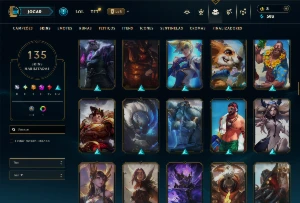 Conta Unranked com Todos os Champs e 135 Skins (TOP / MID) - League of Legends LOL