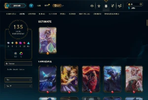 Conta Unranked com Todos os Champs e 135 Skins (TOP / MID) - League of Legends LOL