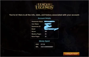 DIAMANTE IV - #204SKINS/20PG/EMOTES/CHAMPIONS - League of Legends LOL