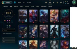 CONTA LOL 284 SKINS LVL 182 FULL CHAMPS, PLAT IV - League of Legends