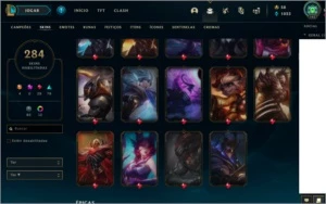 CONTA LOL 284 SKINS LVL 182 FULL CHAMPS, PLAT IV - League of Legends