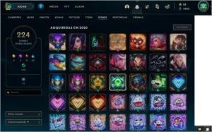 CONTA LOL 284 SKINS LVL 182 FULL CHAMPS, PLAT IV - League of Legends