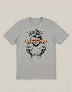 Camiseta Cinza Mescla Sagrado - Artesanato e Personalizados