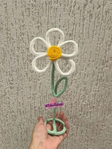 Porta retrato/recado de Flor decorativa - Artesanato e Personalizados