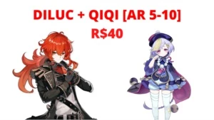 Diluc + Qiqi [ESTOQUE LOTADO] - Genshin Impact