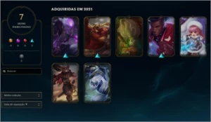 CONTA OURO IV - MMR BOM - 7SKINS - League of Legends LOL