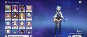 AR53 EULA MONA KEQING E JEAN 2 ARMAS 5* - Genshin Impact