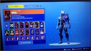 Conta fortnite c/cavaleiro negro,ceifador,omega