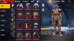 CONTA FREE FIRE COM PRIMEIRO PASSE , CONTA COMPLETA!!