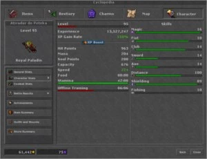 VENDO ACC TOP - MS 335 ML 94 + EK 153 Skill 105 AXE + Vários - Tibia