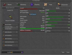 VENDO ACC TOP - MS 335 ML 94 + EK 153 Skill 105 AXE + Vários - Tibia