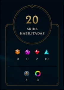 Conta Lol - lvl 46 - 20 skins (2 Lendárias, 10 Épicas)