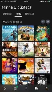 CONTA DE JOGOS XBOX ONE S/X
