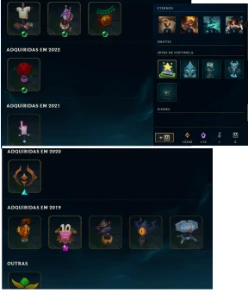 Conta de lol league of legends antiga s9 lv200 elo diamante