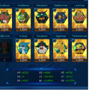 Conta End Game com Miko LADMO Omega - Digimon Masters Online