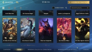 Conta LOL Wild Rift com 85 skins - League of Legends: Wild Rift LOL WR