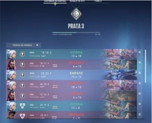 CONTA VALORANT COM SKINS E PASSE DE BATALHA PRATA 3