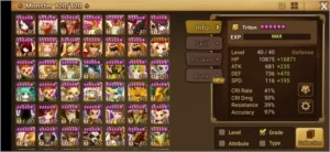 #297 Cadiz Seara Bastet Triton Zaiross - Summoners War