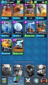 Clash Royale:Arena 11,com troca de nome,level 8,ledarias 2