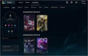 Conta UNRANKED, 3 reembolsos, 4 skins, 14 campeões - League of Legends LOL
