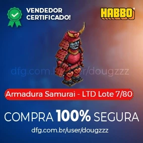 Super Raro: Armadura Samurai LTD Lote 7/80 - Habbo