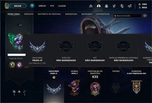 Conta prata 4 com 120 Champs e 86 Skins + 1500 RP - League of Legends LOL