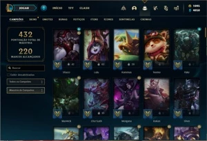Conta prata 4 com 120 Champs e 86 Skins + 1500 RP - League of Legends LOL