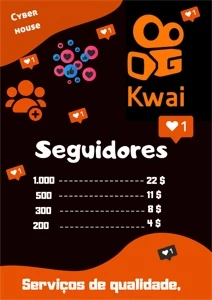 Seguidores KWAI - Redes Sociais