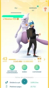 CONTA POKEMON GO - LEVEL 43