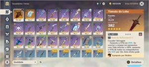CONTA SHOGUN/YAE + TUMULO/ORAÇÃO + 2 5* - AR45 - Genshin Impact
